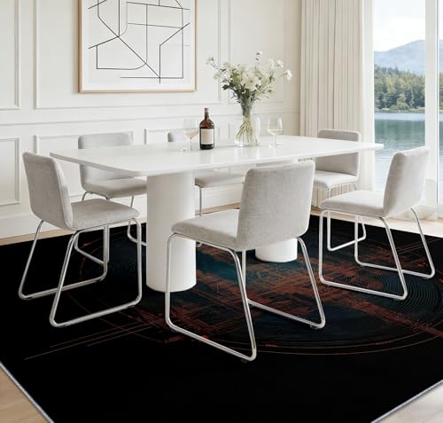 Tapis architecture cyberpunk poils ras impression douce - 8