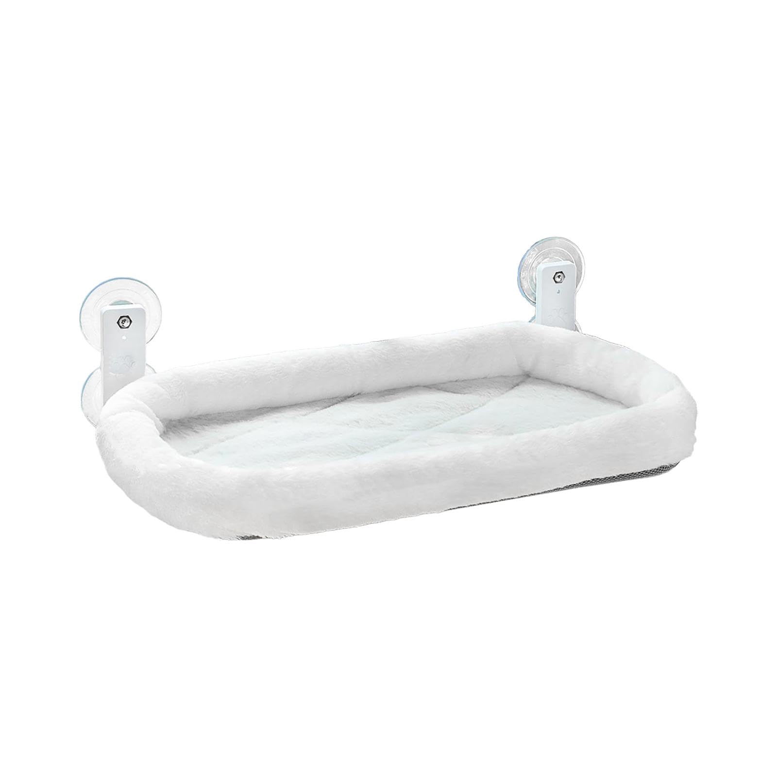 Siège de Fenêtre Pliable pour Chat, Lit de Fenêtre pour Chat, Couchage pour Animaux de Compagnie, Chaud, Spacieux et Confortable pour Les Chats D', Blanc 30x52cm