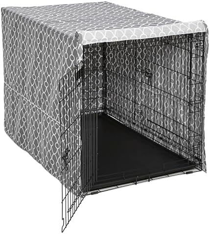 MidWest Homes for Pets gray dog crate cover for a wire crate
