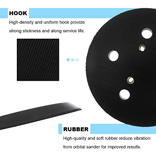 5 Inch Sander Pad For Porter Cable 333 334 Random Orbit Sander - 5 Hole Hook And Loop Pad Replacement 13904 13909 876691 #TOP1