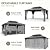UDPATIO 12' x 16' Hardtop Gazebo,Aluminum Frame Galvanized Steel Double Roof Permanent Gazebo, Outdoor Metal Gazebos with Mosquito Netting and Curtains for Garden, Parties, Patio, Deck, Lawns, Grey