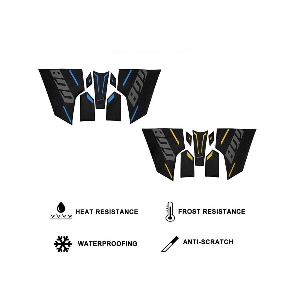 protège réservoir autocollant Autocollant Latéral, Protecteur Poignée D'accélérateur, Antidérapant, Coussin Traction Réservoir, Anti-rayures Pour 800MT CF 800 MT 800mt