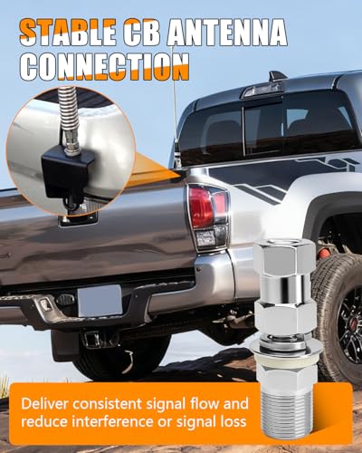 Image of Passenger Side Tacoma Tailgate CB Antenna Mount with SO-239 Adapter, Rear Bed Antenna Bracket Compatible with Toyota Tacoma 2016-2023