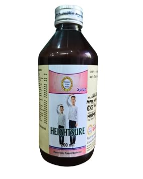 HIGHTSURE Herbal Height Growth Syrup – Ayurvedic Growth Tonic for Kids & Teens, Natural Height Booster, Hormonal Balance & Nutrient Support