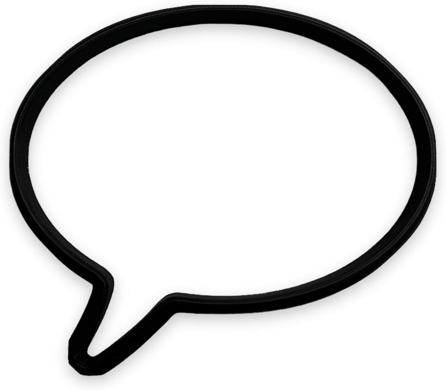 Speech Bubble Round Cookie Cutter with Easy Push Design (4 inch)