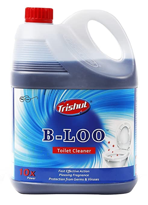 Image of Trishul B-LOO Toilet Cleaner With 10x Power, Helps Remove Tough Stains & Kills 99.9% Germs and Virus, Fast Effective Action, Pleasing Fragrance with Refillable and Reusable Bottle 5 Litre