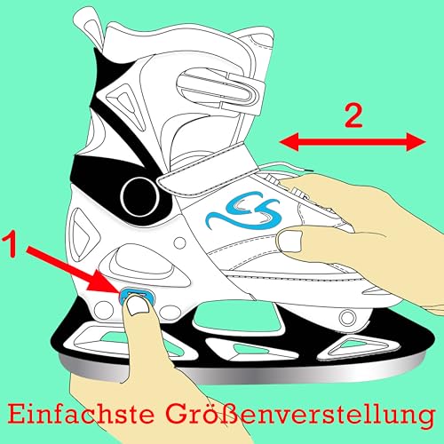 Cox Swain Sneak 2in1 größenverstellbare Kinder Inline Skates und Schlittschuhe mit PU Gummirollen...