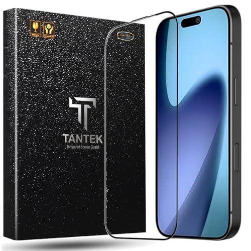 Image of TANTEK TitanGuard Tempered Glass Screen Protector Guard for iPhone 17 Pro - 9H Hardness, Military Grade, Anti-Static, Easy Installation Kit - 1 PACK
