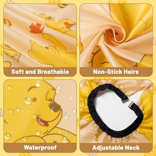 Axbvok9Uconie Capa de barbeiro infantil com conjunto de escova espanador de pescoço, acessórios prof