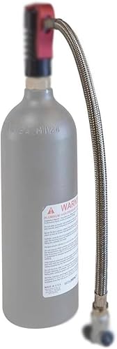 Miniatura 7 de Manguera de llenado de paintball de 4500psi Extensión de látigo de acero inoxidable Estación de llenado de aire y sistema de carga (10 pulgadas)