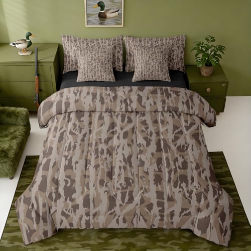 Feelyou Camouflage Wild Military Comforter Set Twin Size Kids Boys Girls