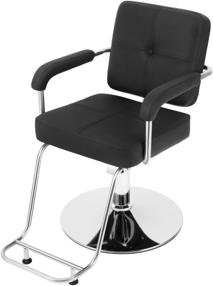 Artist hand Black and Gold Salon Chair, Professional Hair Stylist Chair with Heavy Duty Hydraulic Pump, 360 Degree Swivel Styling Chair, Beauty Salon Equipment, Load Capacity 330 lbs