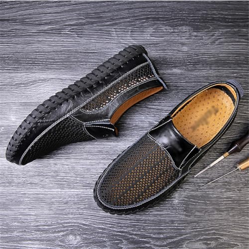 FMURY Outdoor Men Leather Shoes Loafers Mesh Men Sneakers Male Loafers Moccasins3