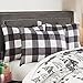 Levtex Home Merry & Bright Collection - Northern Star Quilt Set - King/Cal King Quilt (106x92in.) + Two King Pillow Shams (36x20in.) - Christmas Tree - Black and White - Reversible