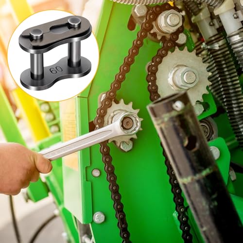 Image of 5pcs #60 Roller Chain Connecting Links Master Connector Link Carbon Steel Heavy Duty Standard Links for Bycicles, Mini Bikes, Motorcycles, Go-Karts, Agricultural Machine Tractors Snow Remover