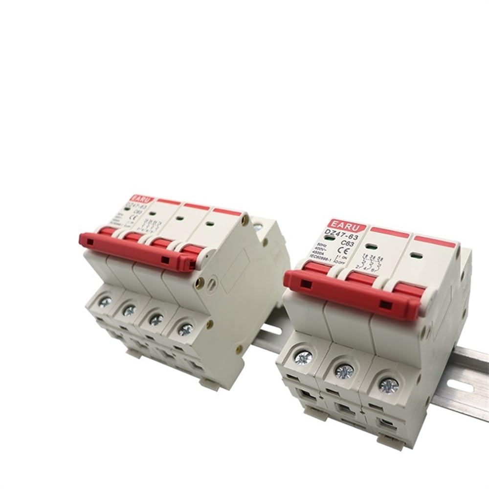 Salvavita Riarmo Automatico 1 Pz 1-4 Poli 3A/6A/10A/16A/20A/32A/40A/50A/63A 400V Tipo C Mini Circuit Breaker MCB 35mm Rail Mount capacità di Rottura 6KA Differenziale Riarmo Automatico(4,50A)