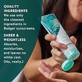 Badger Codzienny mineralny filtr przeciwsłoneczny z tlenkiem cynku, nawilżająca organiczna ochrona przeciwsłoneczna z SPF 30, nawilżający krem przeciwsłoneczny do codziennego użytku, wegański