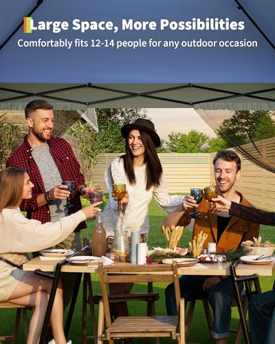 image for GarveeLife Canopy Tent 13x13 ft, Pop Up Gazebo One-Push Setup with 4 S