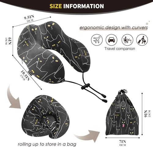 Almohada espuma viscoelástica cervical negra miniatura 2