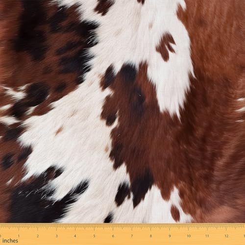 Feelyou Cow Print Fabric by The Yard Soft 1 Yard