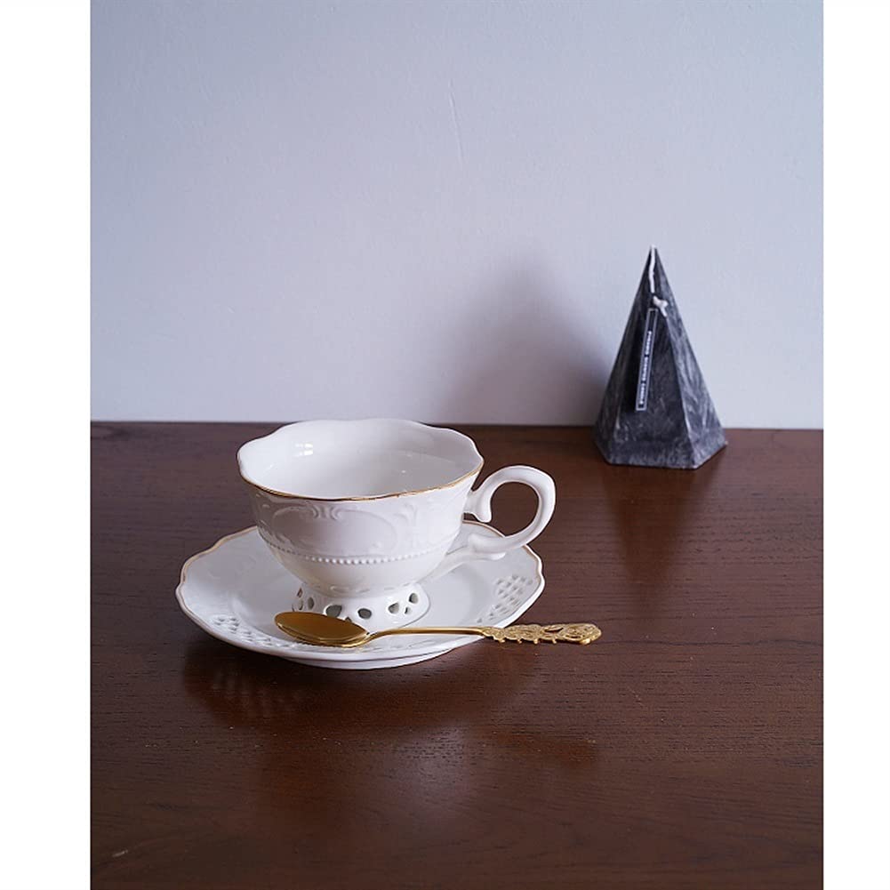 Eleganckie ceramiczne filiżanki i spodek do kawy wielokrotnego użytku, popołudniowe kubki do cappuccino filiżanki do espresso Cappuccino ananasowa filiżanka do herbaty Highball