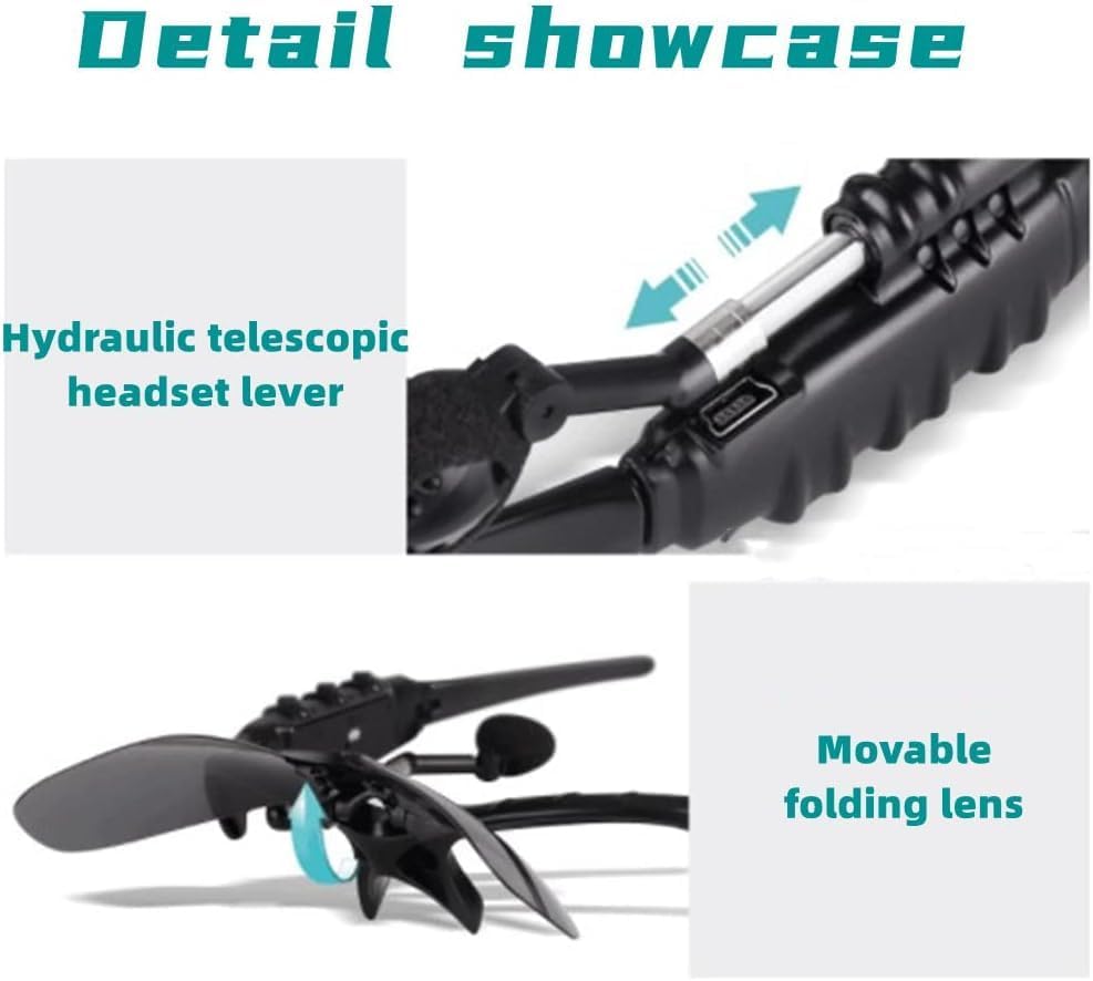 Miniatura 7 de Yoidesu Lentes de sol inalámbricos Bluetooth, lentes polarizados, lentes de sol musicales para hombres y mujeres, lentes inteligentes de oído