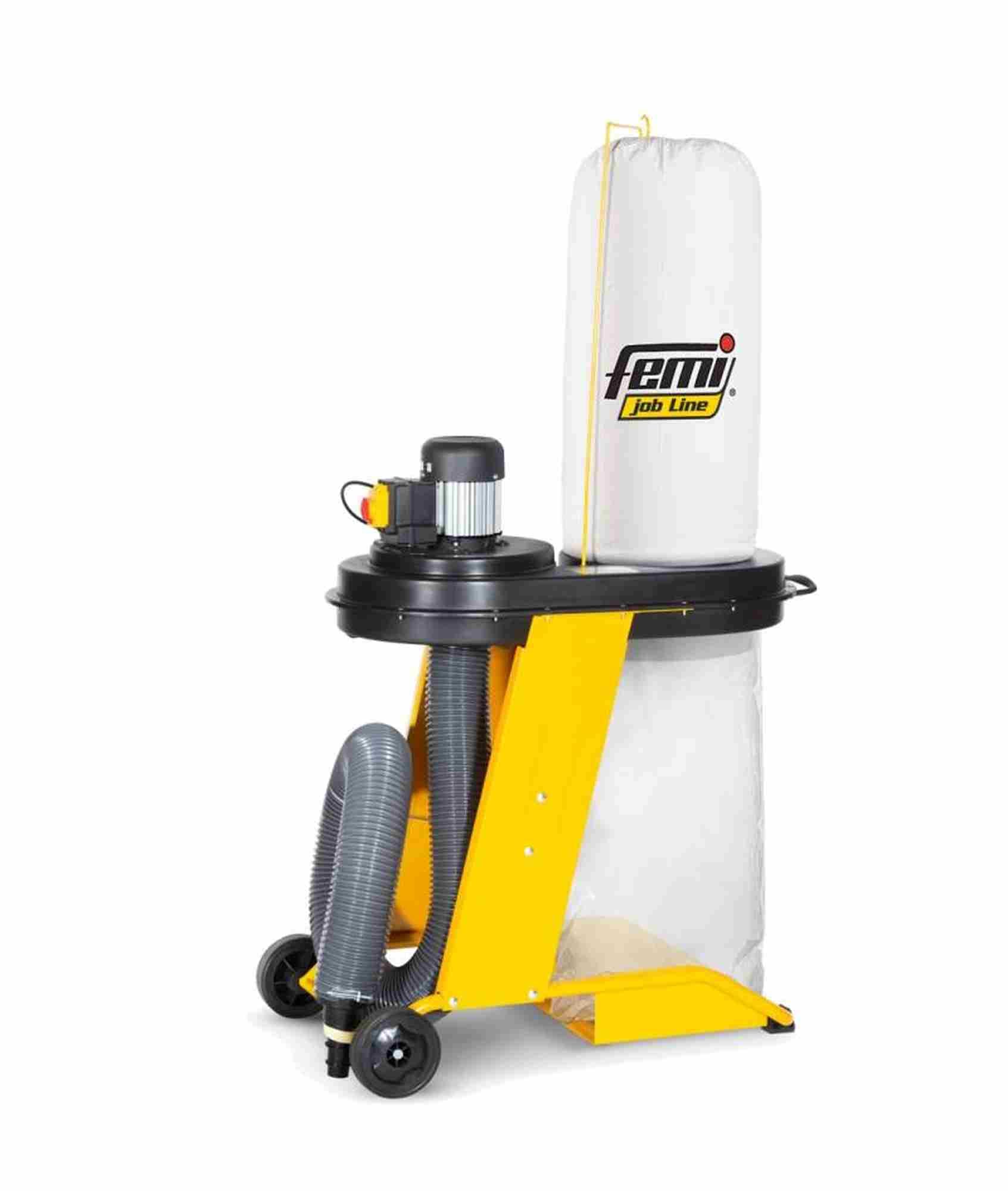 FEMI FM-​DC345PLUS - Aspiratore Cyclone 550W - Motore a Induzione Silenzioso - Altezza 1600mm - Protezione Termica di Sicurezza - Base con Ruote e Adattatori