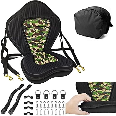 Vashly Kayak Seat, Thicken Seat Cushions for Kayak, Padded Kayak Seats, Canoe Seats with Detachable Storage Bag, Kayak Seat Cushion, for Kayaking Canoeing Rafting Fishing Cover