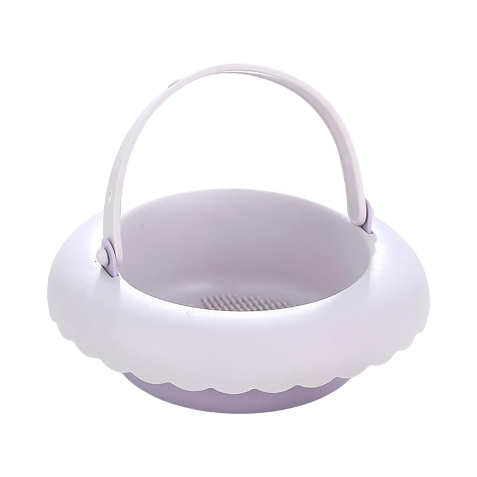 carotoe Portable Cosmetic Brush Washer with Compartments Base for Wet/Dry Brush Cleaning Bowl for Makeup Tools