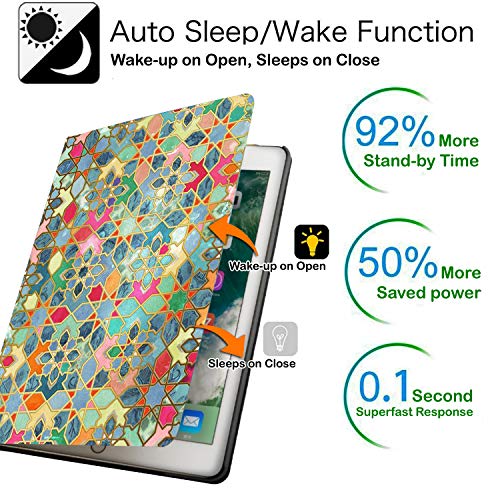 Image of DuraSafe Cases for iPad PRO 11 Inch 2 Generation 2020 [Pro 11 2nd ] A2228 A2068 MY232HN /A MXDC2HN /A MXDE2HN /A MY252HN /A MXDD2HN /A Ultra Slim Printed Smart PU Leather Flip Folio Book Cover - Damask