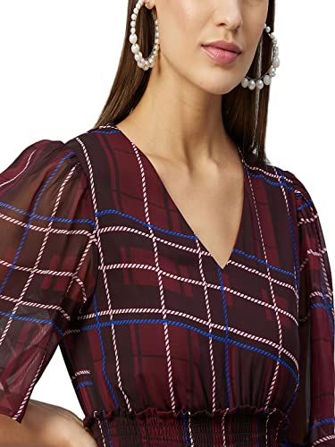 Image of Carlton London Women's Polyester A-Line Mini Casual Dress