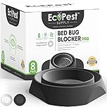 Bed Bug Interceptors - 8 Pack | Bed Bug Blocker (Pro) Interceptor Traps (Black) | Eco Friendly Insect Trap for Bed Legs | No Chemicals or Pesticides | Monitor, Detector, and Trap for Bed Bugs