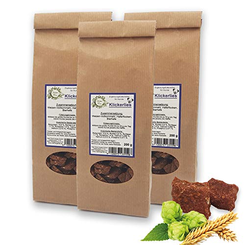 Herbal Force Kräuterleckerlis für Hunde - Trainingsleckerli mit Mineralstoffe und Spurenelemente Sorgen für strahlend glänzendes Fell (Bierhefe | Klickerlies | 3x200g) Cover