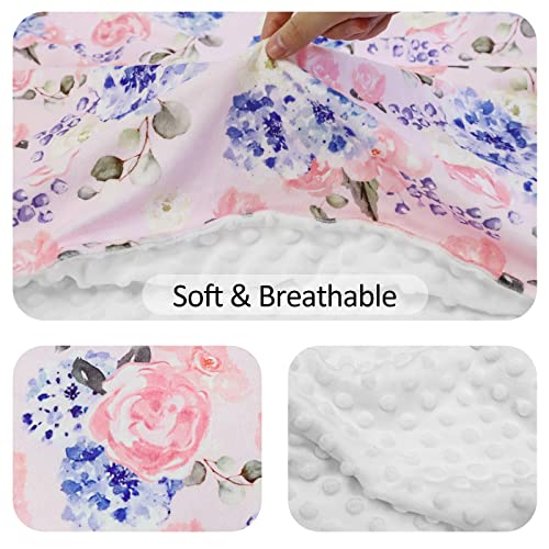 Gfu Baby Blanket For Girls, Soft Minky With Double Layer Raised Dot, Floral Crib Receiving Blanket For Newborn Toddler Bed, Vintage Pink Watercolor Flowers, 30X40 In #TOP2