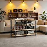 Base antidérapante : la base antidérapante et silencieuse de notre étagère audio et vidéo offre une stabilité exceptionnelle. Il assure une installation sûre et sans vacillement sur les bureaux ou les armoires et promet une longue durée de vie pour des années d'utilisation.