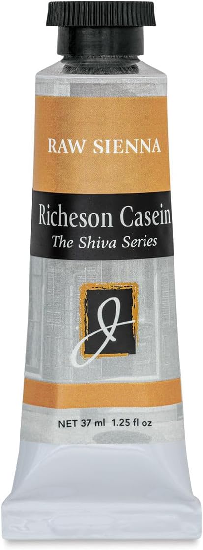 Jack Richeson Artist Casein Colors, 37-Milileter, Raw Sienna