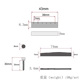 1940s Gibsonパーツ【トラスロッドカバーサドル ナット ブリッジピン】 1940s Gibsonパーツ【トラスロッドカバーサドル ナット ブリッジ
