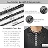 PROSTEEL Cuban Link Chain Necklace 3mm Black 22 inch Men and Women Hiphop Jewelry #2