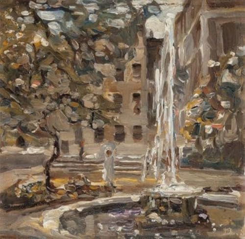 Affiches et gravures Fontaine dans Parkland John Lavery toile 60x90cm