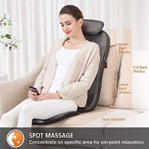 Snailax 3-In-1 Foot Warmer & Back Massager And Foot Massager Shiatsu Massage Chair Bundle, Vibration Massage With 2 Settings Of Heating Pads, Feet Massage Machine For Foot,Leg,Back Pain Relief #TOP3