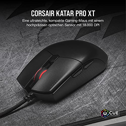 Corsair KATAR PRO XT Kabelgebundene Ultra-Light FPS Gaming Maus - Schwarz – Ansicht 3