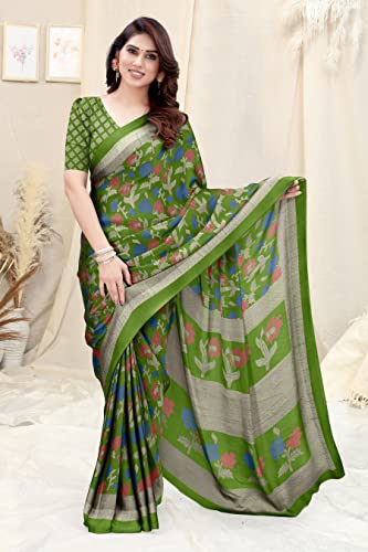 Image of MIRCHI FASHION Saree for Woman Chiffon Floral Printed | Lightweight Daily Wear Women's Sari with Unstitched Blouse Piece (Available in 20 Colors)
