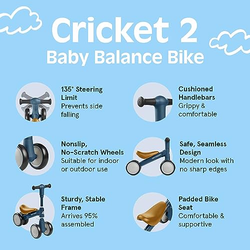 Retrospec Cricket Baby Walker Balance Bike with 4 Wheels for Ages 12-24 Months - Toddler Bicycle Toy for 1 Year Old’s - Ride On Toys for Boys & Girls - image 3