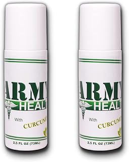Roll On 100% Natural Turmeric Curcumin - Pain Reliever - Inflammation - Headache - BackAche - Joint and Muscle Pain Pack of 2-5 Oz