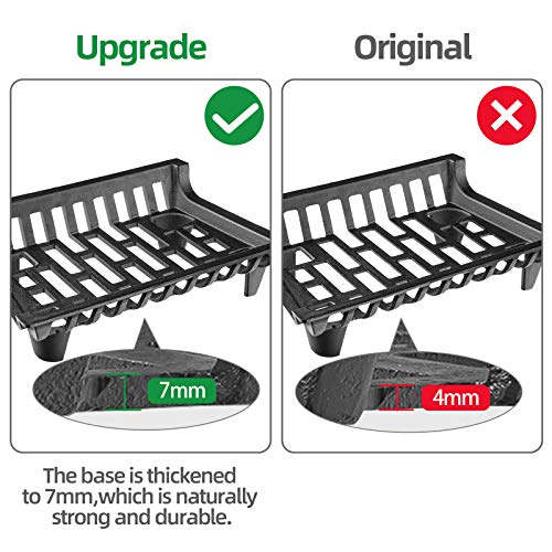 Griglia Per Camino In Ghisa - Porta Legna Da Ardere Robusto Per Interni Ed Esterni - Foto 11
