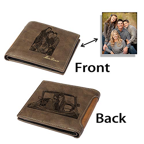 Custom Photo Wallet for Men, Personalized Engraved Wallet, Perfect Gifts for Husband Dad BF Groomsmen Son Uncle2