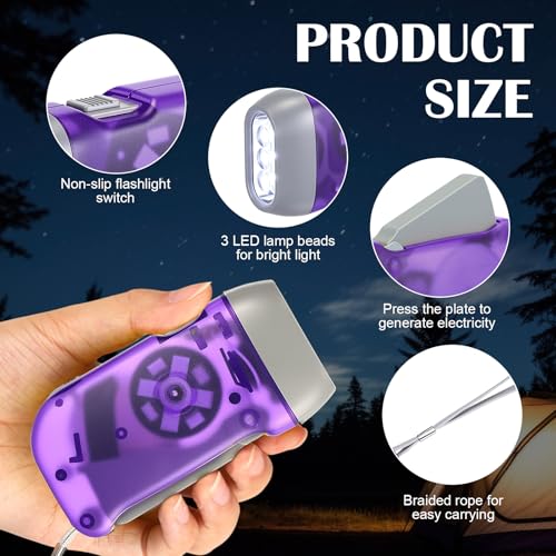 Image of Mudder 24 Pack Hand Crank Flashlight, Light 7