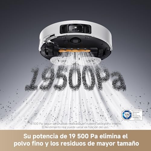 Miniatura 4 de Dreame L50 Pro Ultra Robot Aspirador Y Fregasuelos, 19500 Pa, Autolimpieza De La Mopa, Detección De Obstáculos Inteligente, Limpieza Con Agua Caliente A 75 , Robot Aspitador Con Cámara Para Mascotas