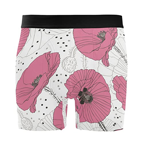 Calzoncillos para hombre Vnurnrn con estampado de rosa pack de 2 bóxers elásticos de tacto sedoso