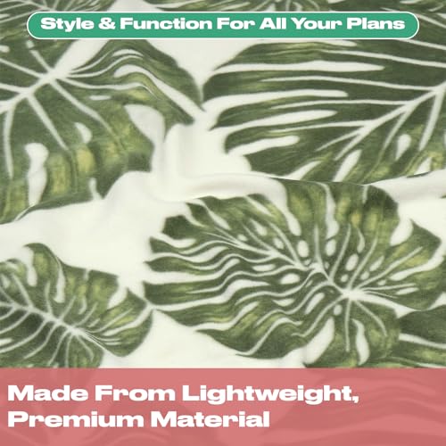 Dreamscene Tropical Green Throw, Green Leaf Garden Throw Tropical Blanket Throws for Sofa Large, Bedroom Outdoor Living Room Travel Blanket Camping - 120 x 150cm - Image 4